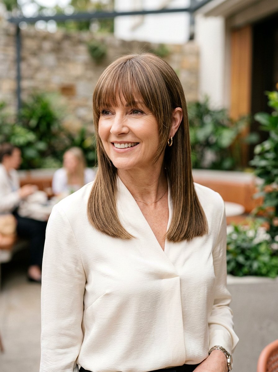 Sleek Straight Mullet - 20 short mullet for women over 50 - 20 short mullet for women over 50