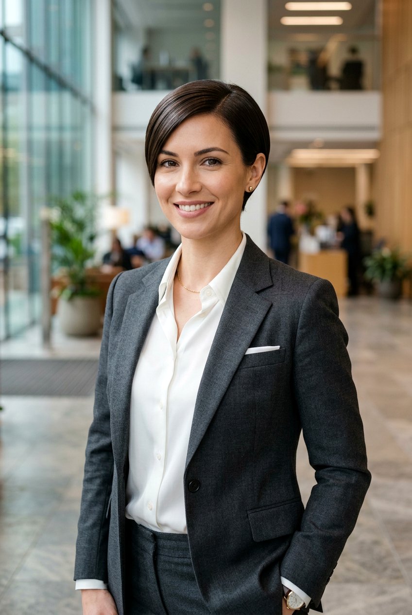 Sleek Straight Pixie Cut - 20 classy office pixie haircut - 20 classy office pixie haircut