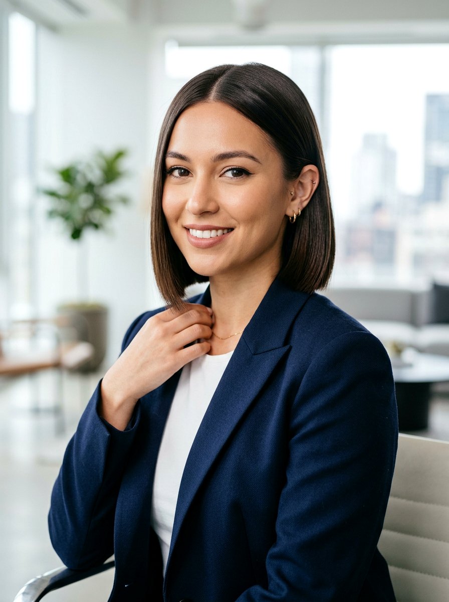 Sleek Straight Short Bob - 20 quick hairstyle for short bob women - 20 quick hairstyle for short bob women