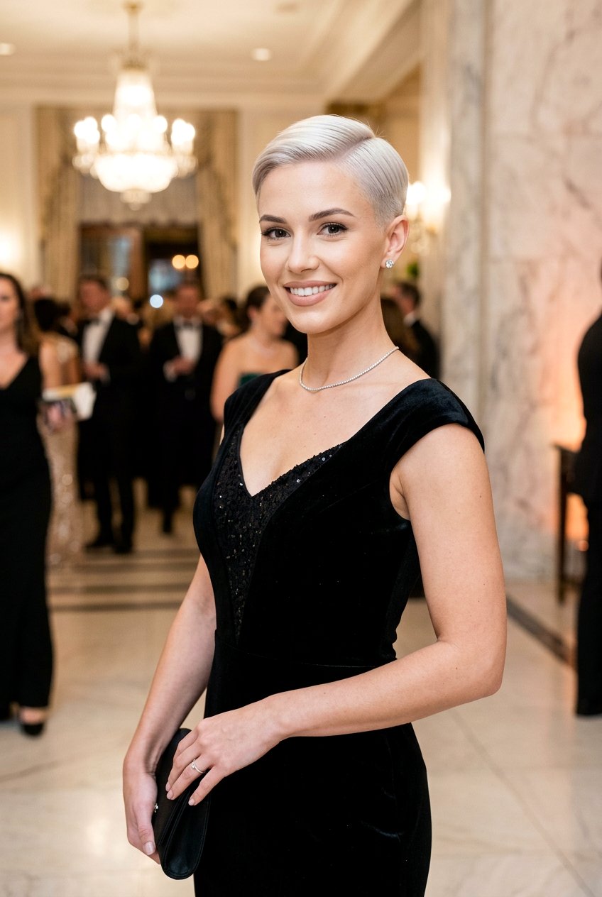 Sleek Tapered Pixie - 20 mother of the bride short hairstyles - 20 mother of the bride short hairstyles