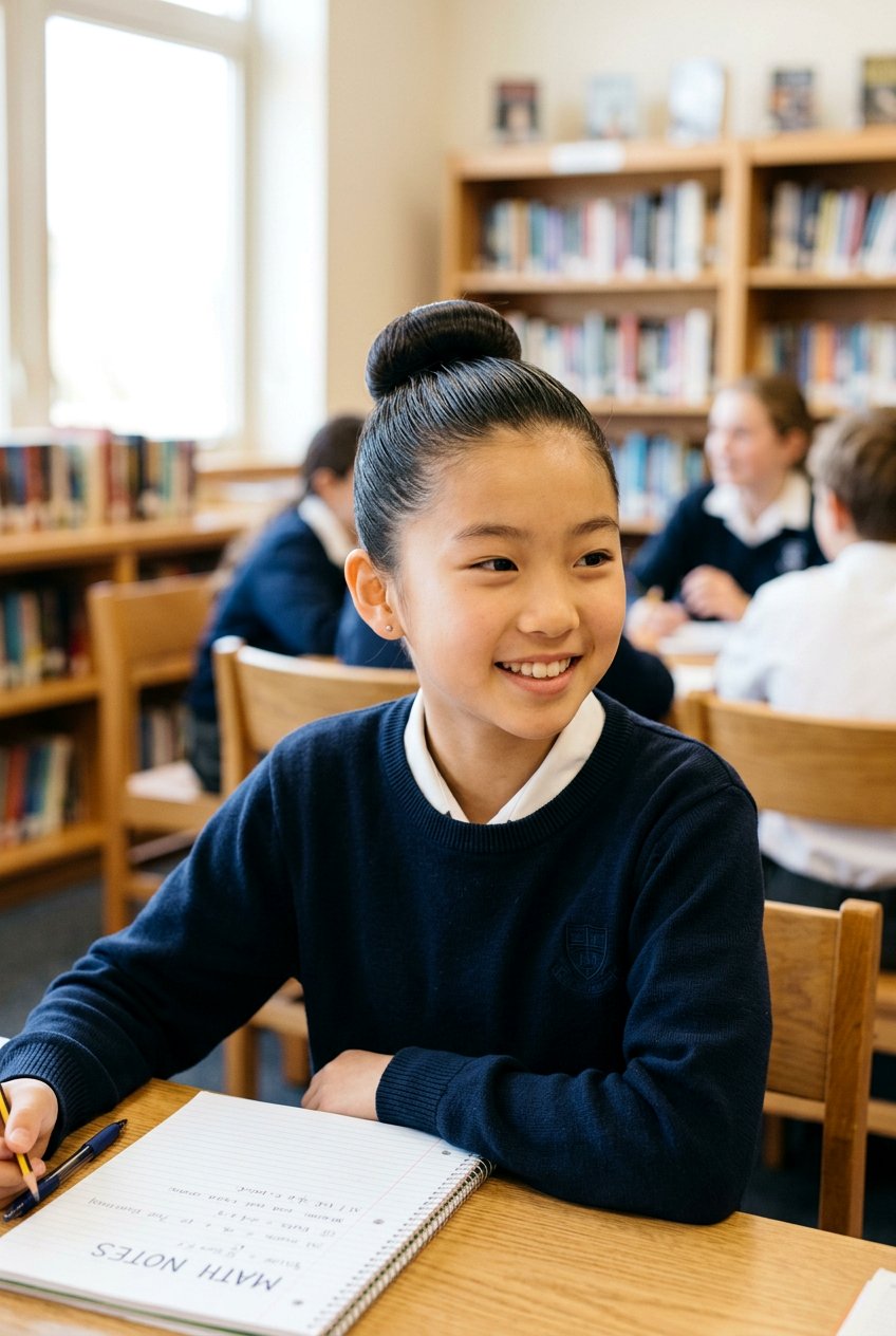 Sleek Top Bun - 20 quick bun for school girls - 20 quick bun for school girls