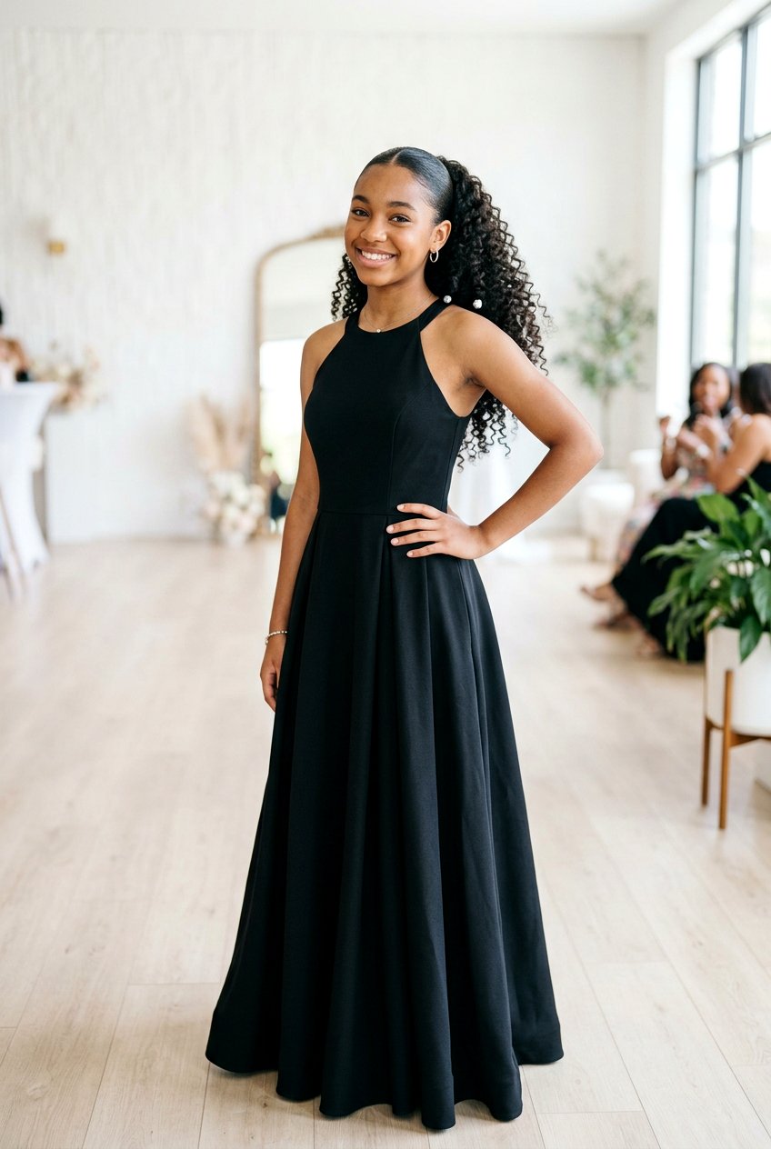 Sleek Top Curly Tail - 20 prom hairstyle for teenage girls with curls - 20 prom hairstyle for teenage girls with curls