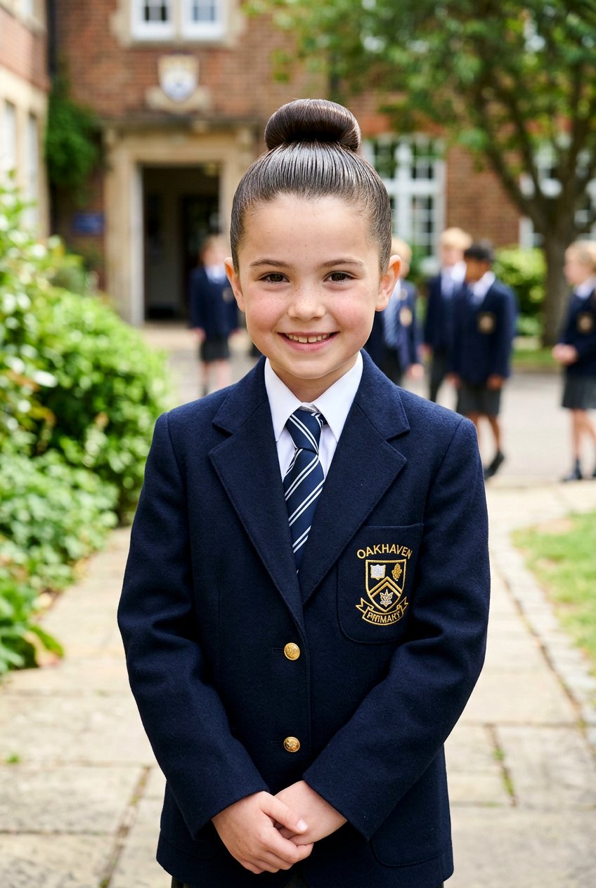 Sleek Top Knot - 20 neat school hairstyle for little girls - 20 neat school hairstyle for little girls