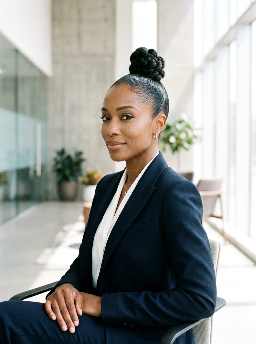 Sleek Top Knot - 20 polished interview bun - 20 polished interview bun