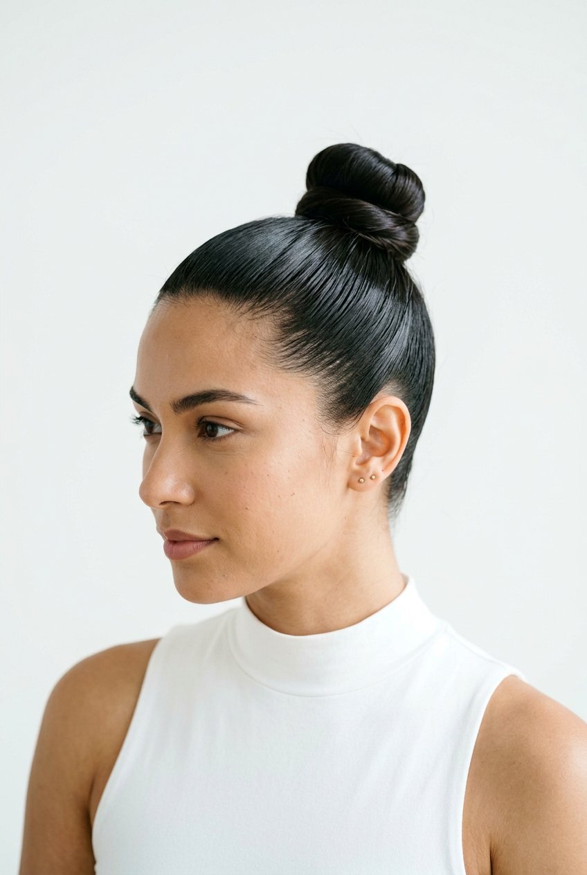 Sleek Top Knot - 20 formal updo hairstyles - 20 formal updo hairstyles