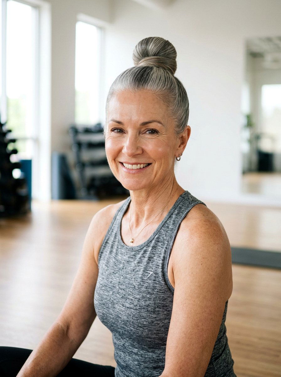 Sleek Top Knot For Older Women - 20 sleek hairstyle for mature women - 20 sleek hairstyle for mature women