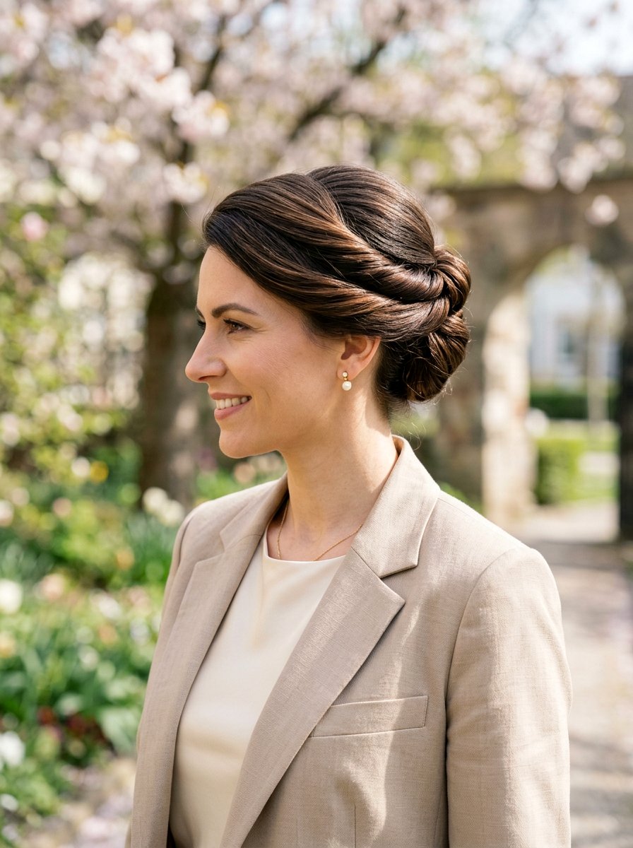 Sleek Twisted Updo Shoulder Length - 20 sleek hairstyle for shoulder length hair - 20 sleek hairstyle for shoulder length hair