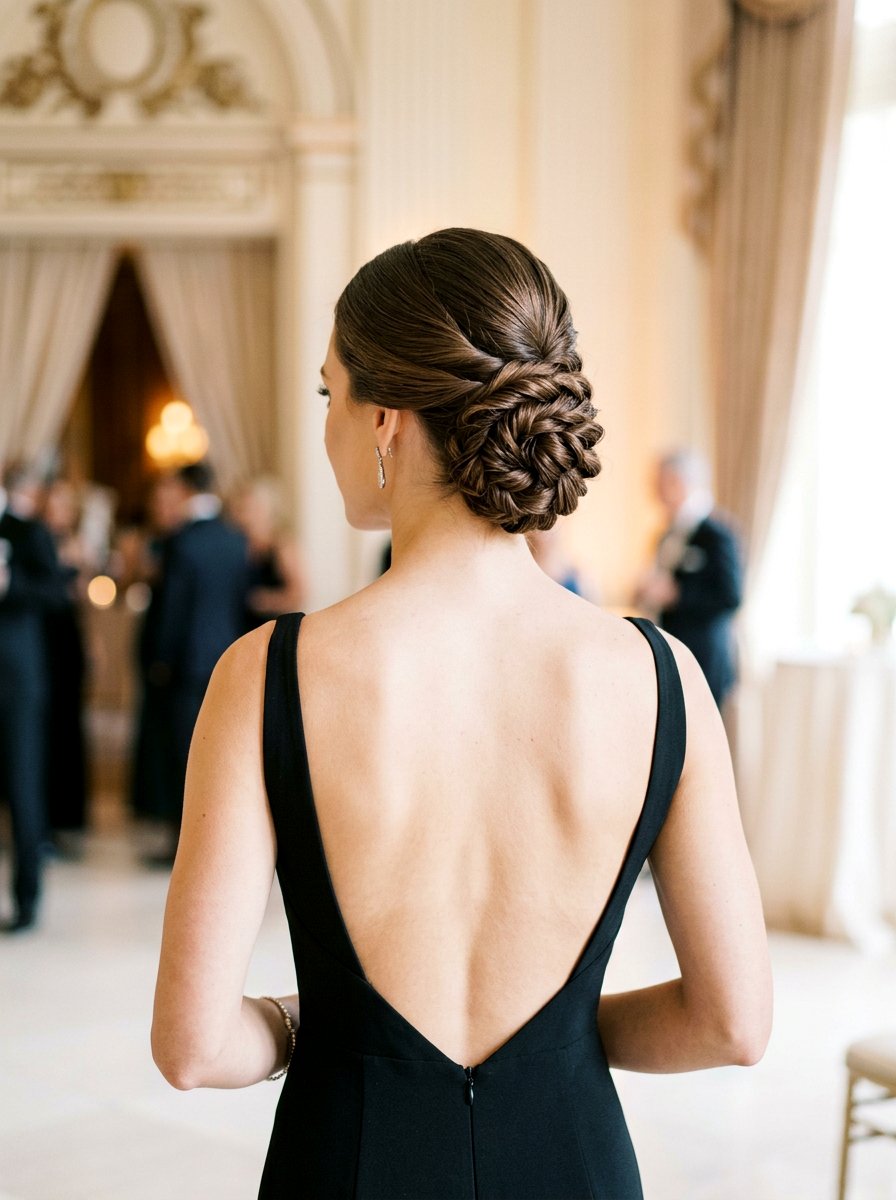 Sleek Twisted Updo - 20 sleek hairstyle for prom night - 20 sleek hairstyle for prom night