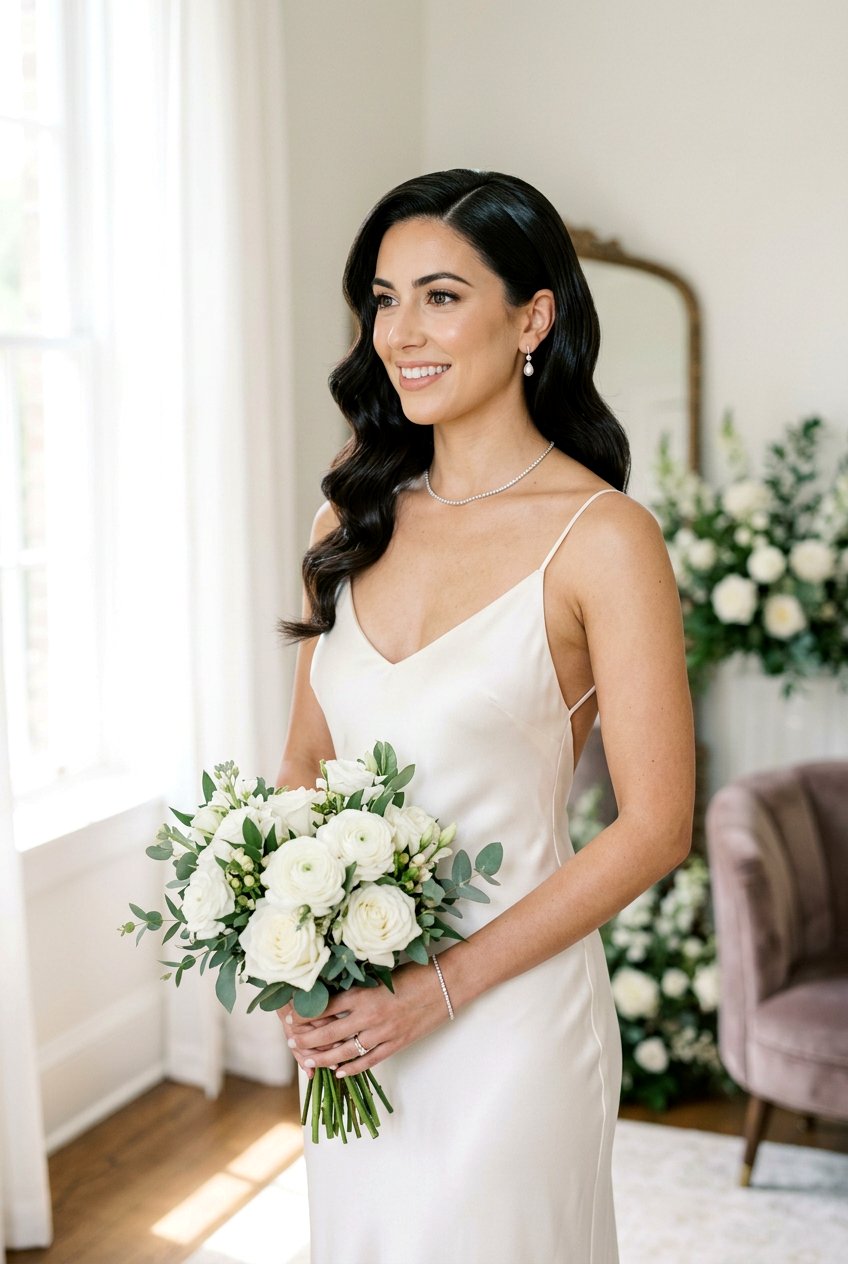 Sleek Vintage Waves - 20 bridal hairstyle with vintage waves - 20 bridal hairstyle with vintage waves