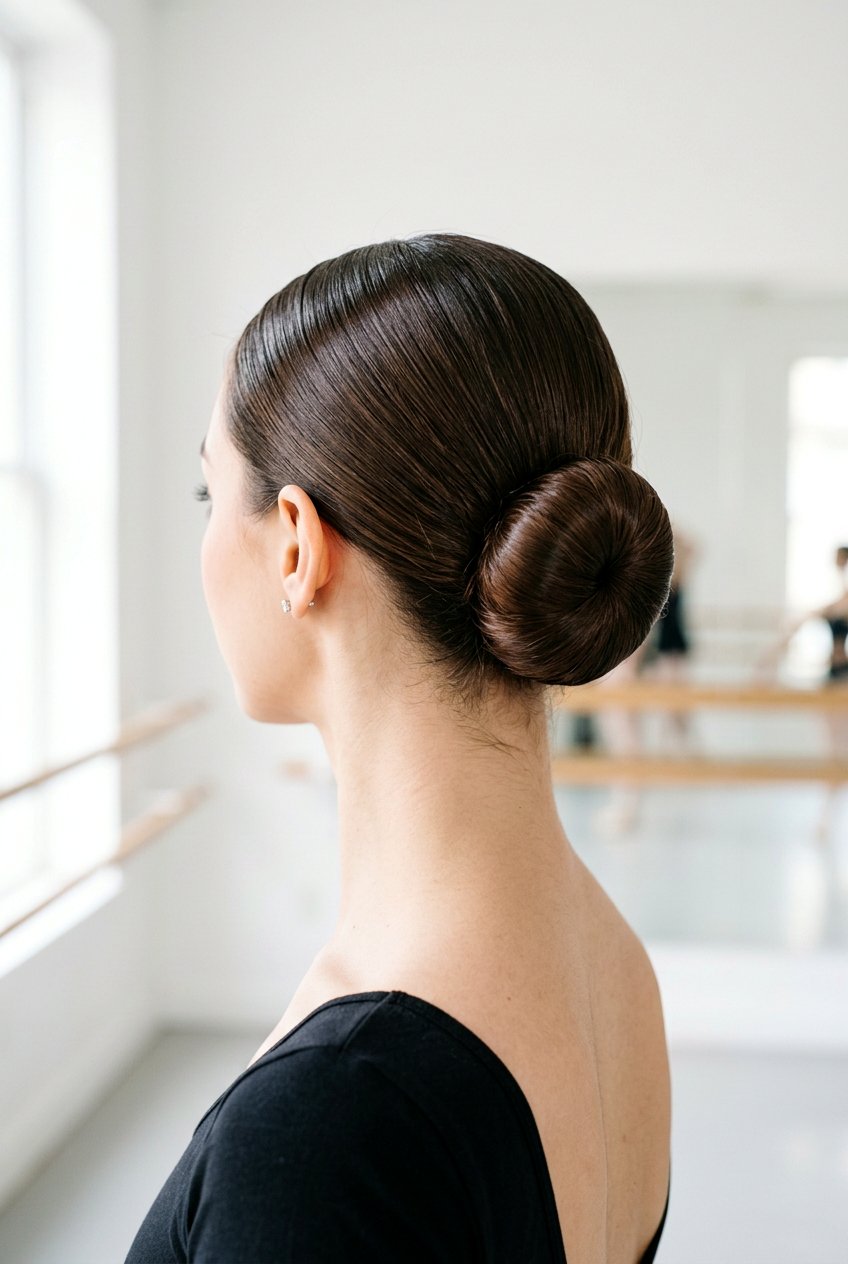 Sleek ballet bun - 20 prom updo hairstyles - 20 prom updo hairstyles