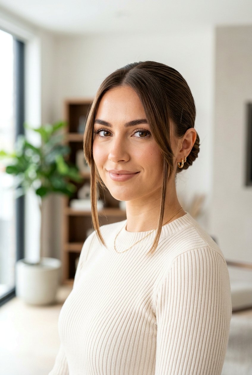 Sleek bun face framing layers - 20 sleek bun hairstyles - 20 sleek bun hairstyles