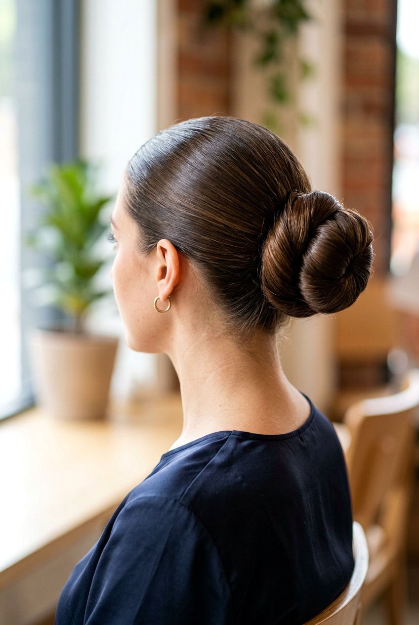 Sleek bun long hair - 20 sleek bun hairstyles - 20 sleek bun hairstyles