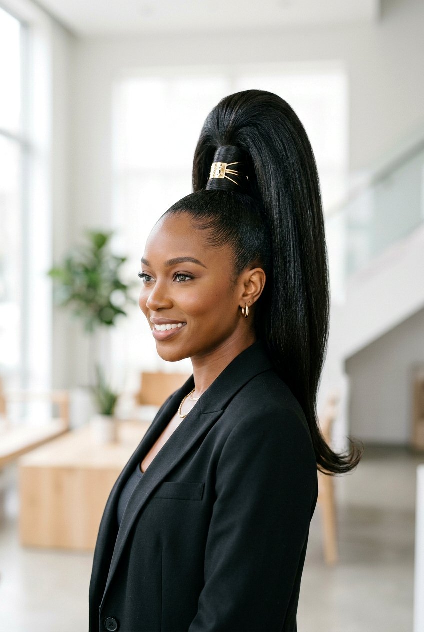 Sleek genie ponytail - 20 sleek ponytail hairstyles - 20 sleek ponytail hairstyles