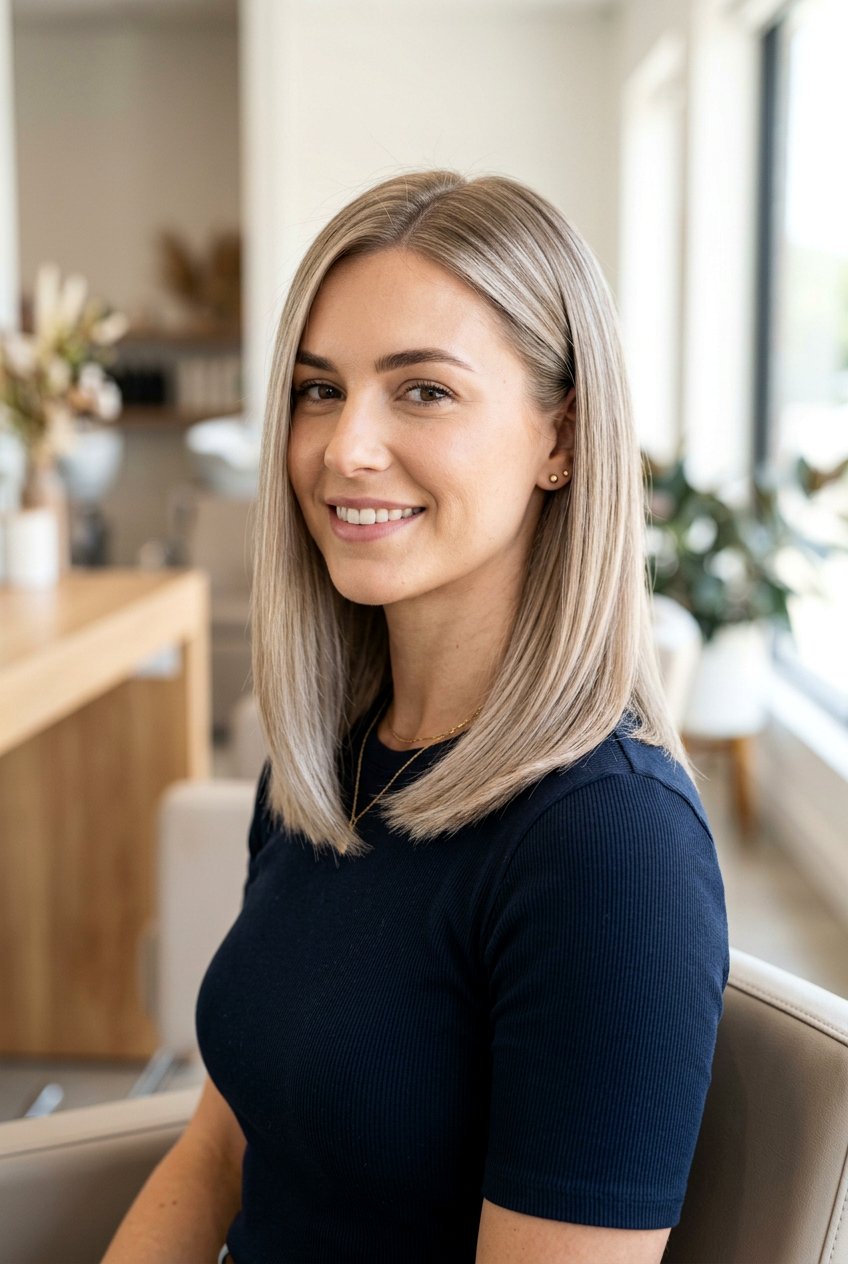 Sleek lob haircut - 20 sleek straight hairstyles - 20 sleek straight hairstyles