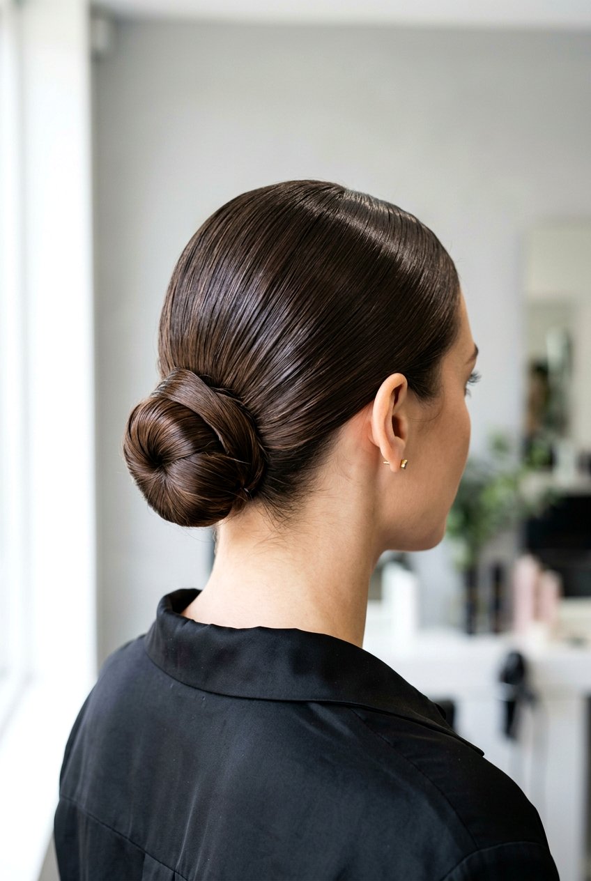 Sleek low bun - 20 low bun hairstyles - 20 low bun hairstyles