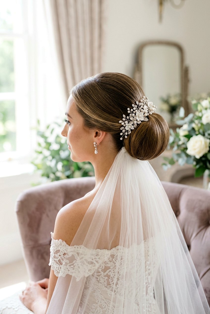 Sleek low bun wedding - 20 sleek bun hairstyles - 20 sleek bun hairstyles