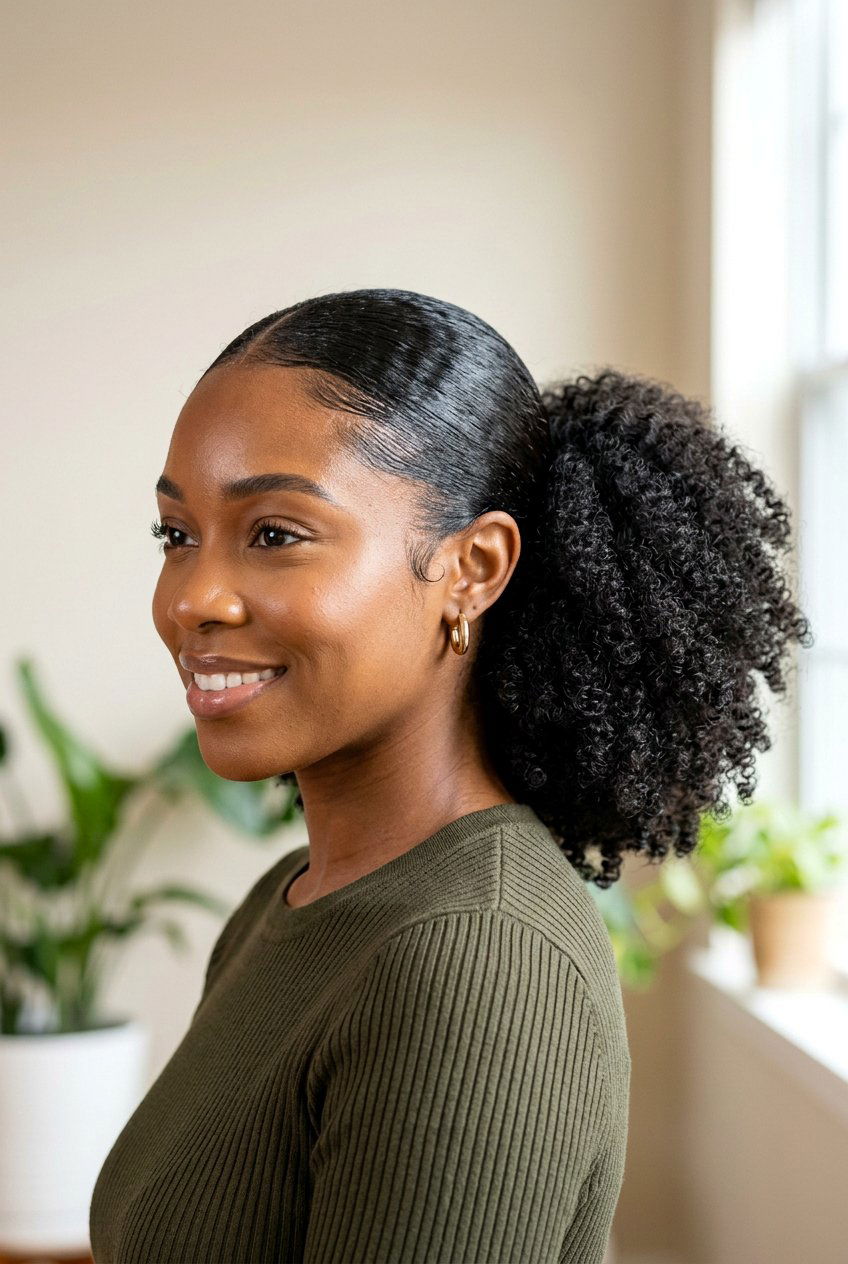 Sleek ponytail for natural hair - 20 sleek ponytail hairstyles - 20 sleek ponytail hairstyles