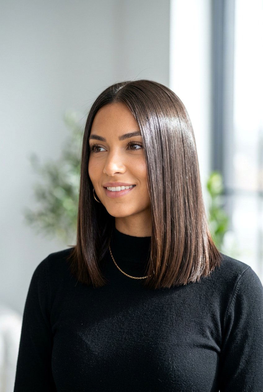 Sleek shoulder length bob - 20 shoulder length bob haircuts - 20 shoulder length bob haircuts