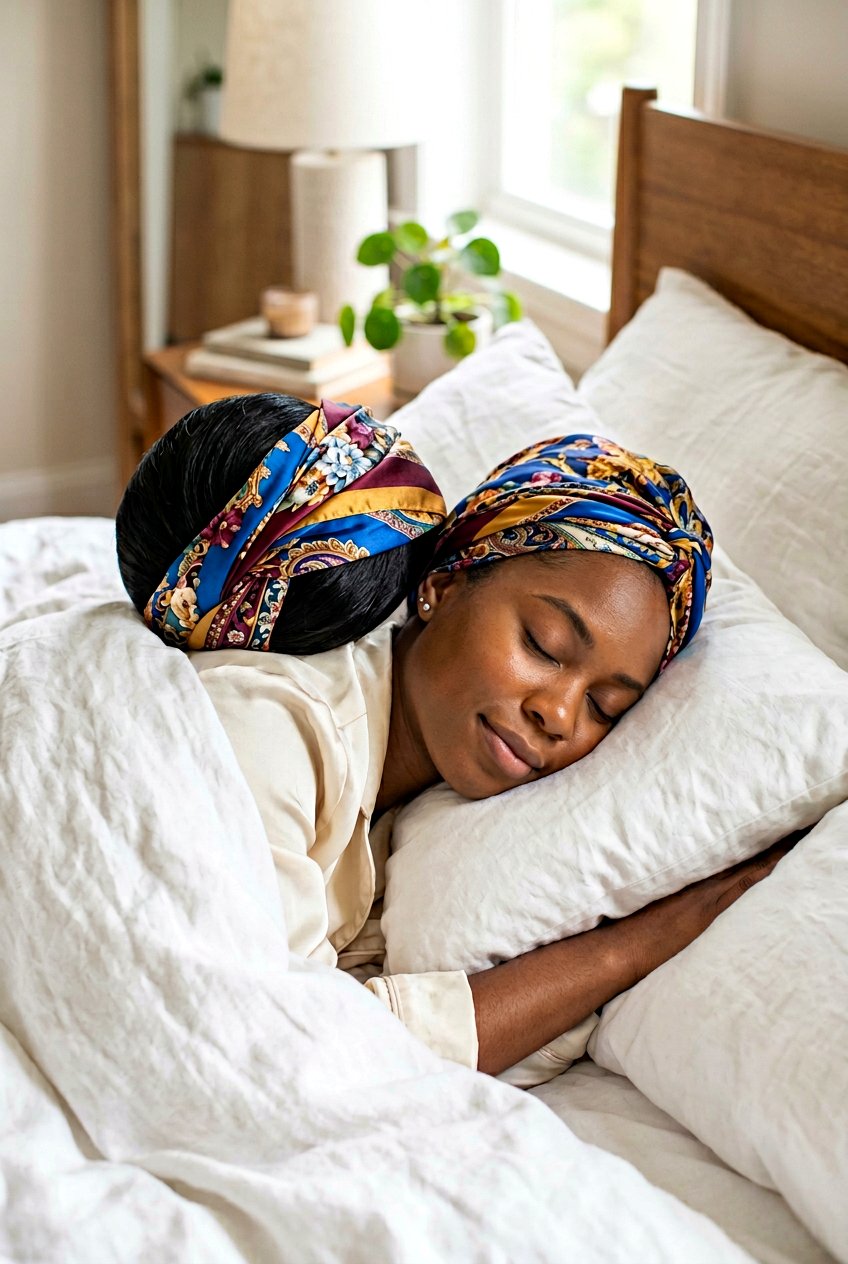 Sleeping In Satin Scarf For Frizz - 20 satin scarf overnight hairstyle - 20 satin scarf overnight hairstyle