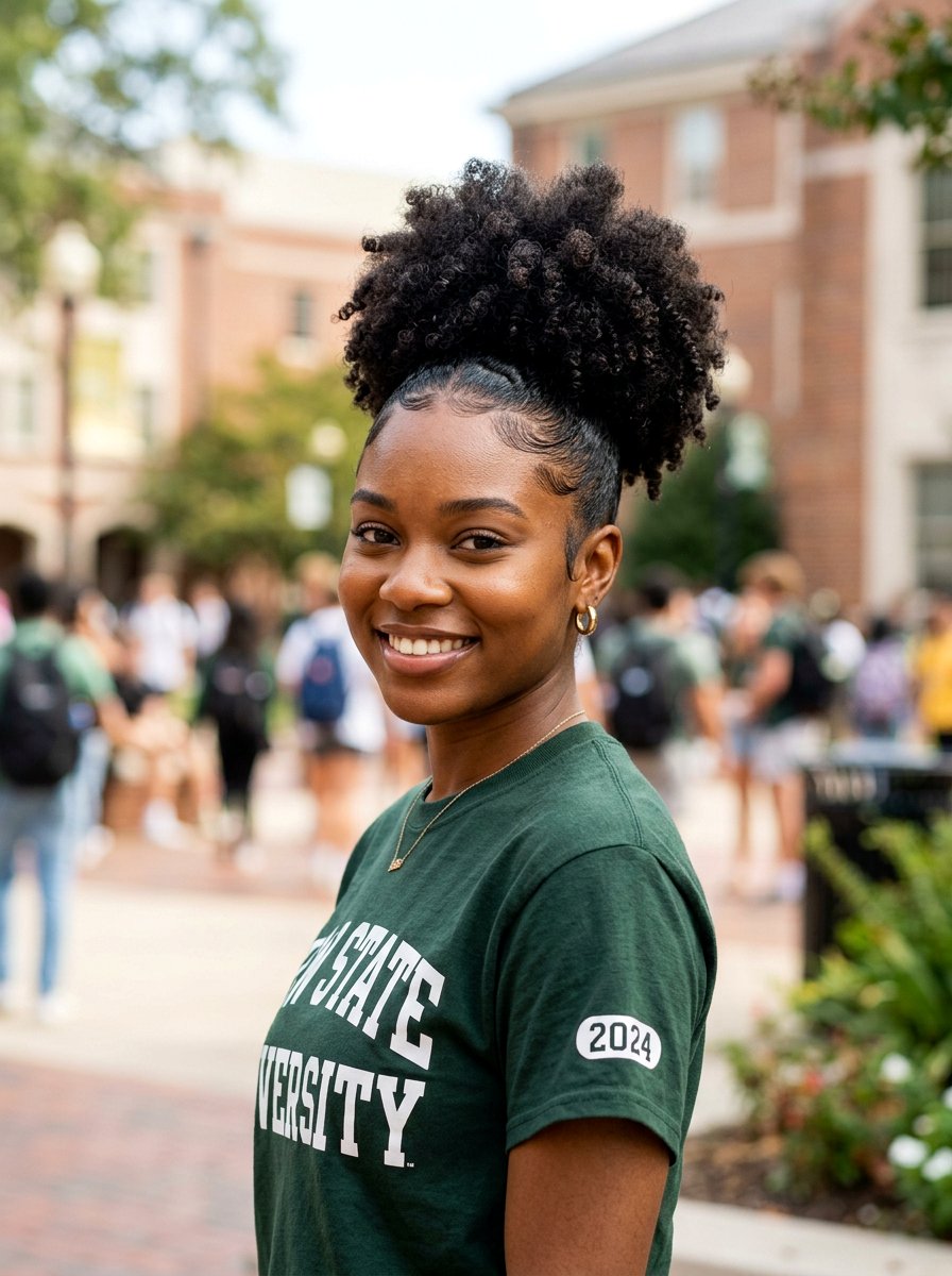 Slick Afro Puff Ponytail - 20 college girls slick ponytail hairstyle - 20 college girls slick ponytail hairstyle
