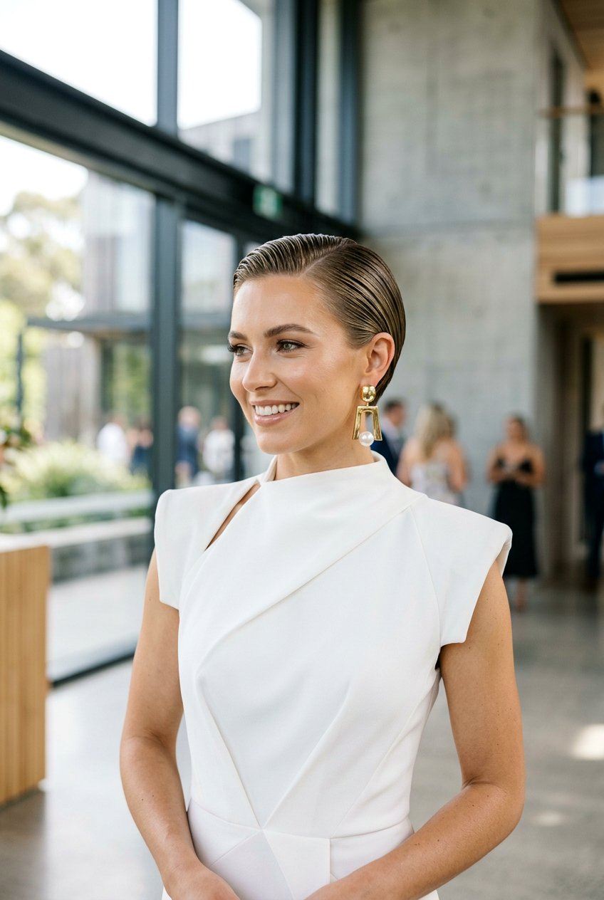 Slick Back Bridal Pixie - 20 bridal hairstyle for short pixie hair - 20 bridal hairstyle for short pixie hair