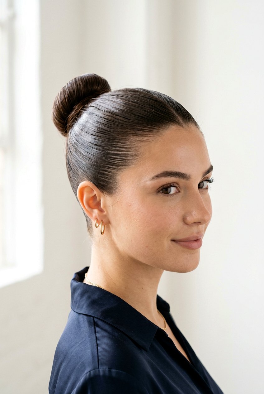 Slick Back Bun - 20 trendy hairstyles for women - 20 trendy hairstyles for women