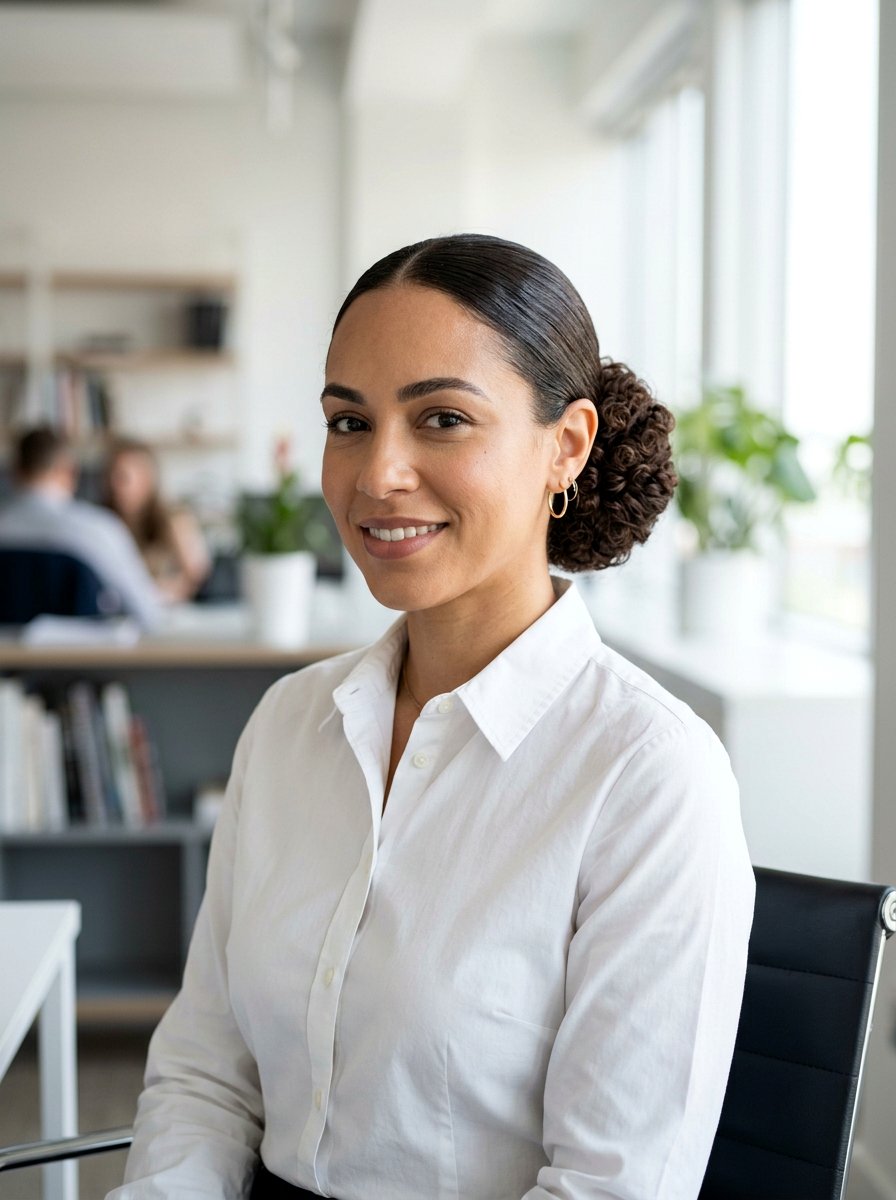 Slick Back Bun For Fine Curls - 20 slicked back curly bun hairstyle - 20 slicked back curly bun hairstyle