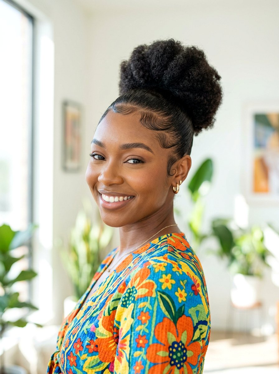 Slick Back Bun With Edges - 20 slicked back curly bun hairstyle - 20 slicked back curly bun hairstyle