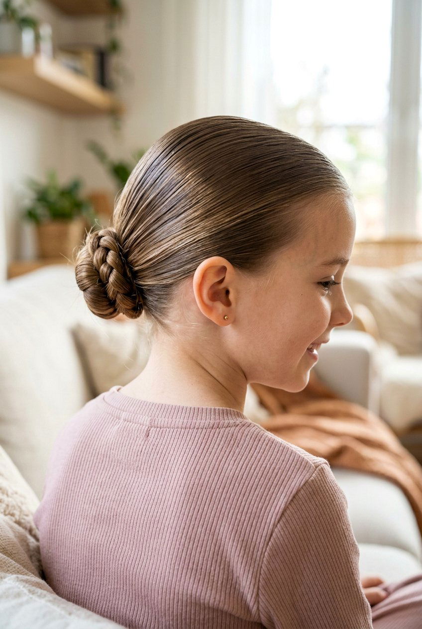 Slick Back Bun - 20 simple hairstyles for girls - 20 simple hairstyles for girls