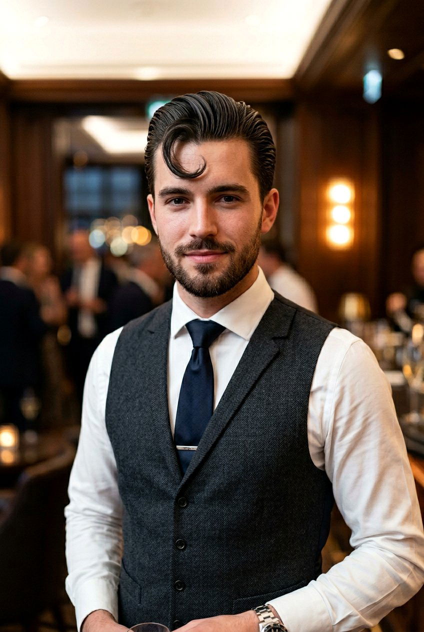 Slick Back Comma Haircut - 20 comma haircut for men - 20 comma haircut for men