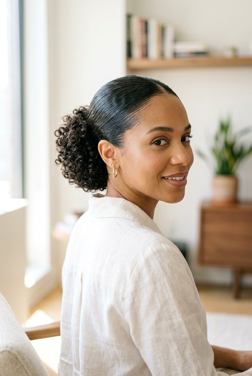 Slick Back Curly Bun For Fine Curly Hair - 20 slick back bun for curly hair - 20 slick back bun for curly hair