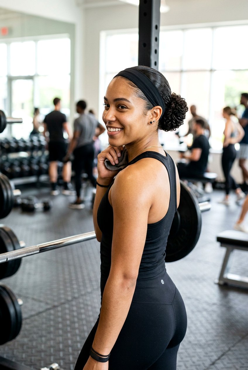 Slick Back Curly Bun For Gym And Workouts - 20 slick back bun for curly hair - 20 slick back bun for curly hair