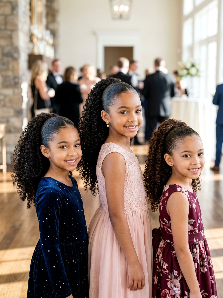 Slick Back Curly Ponytail Girls - 20 kids curly ponytail hairstyles - 20 kids curly ponytail hairstyles