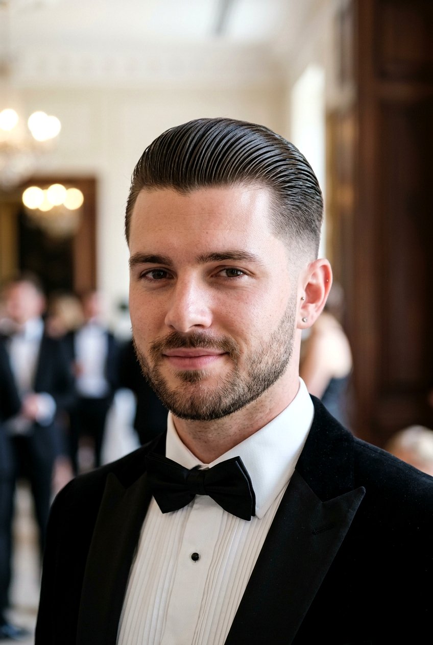 Slick Back Haircut - 20 men professional haircut for office - 20 men professional haircut for office