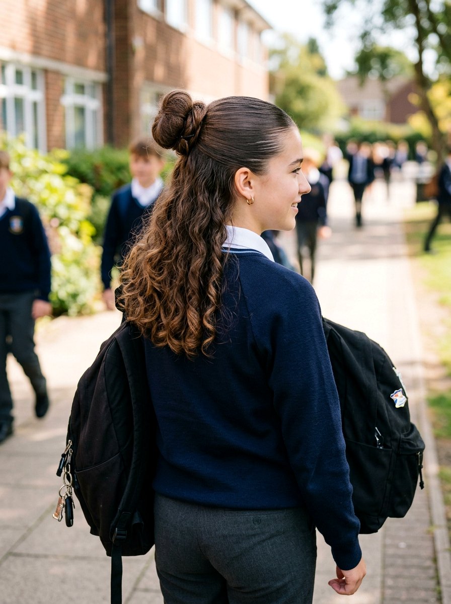 Slick Back Half Up Bun For School - 20 school slick back bun hairstyle - 20 school slick back bun hairstyle