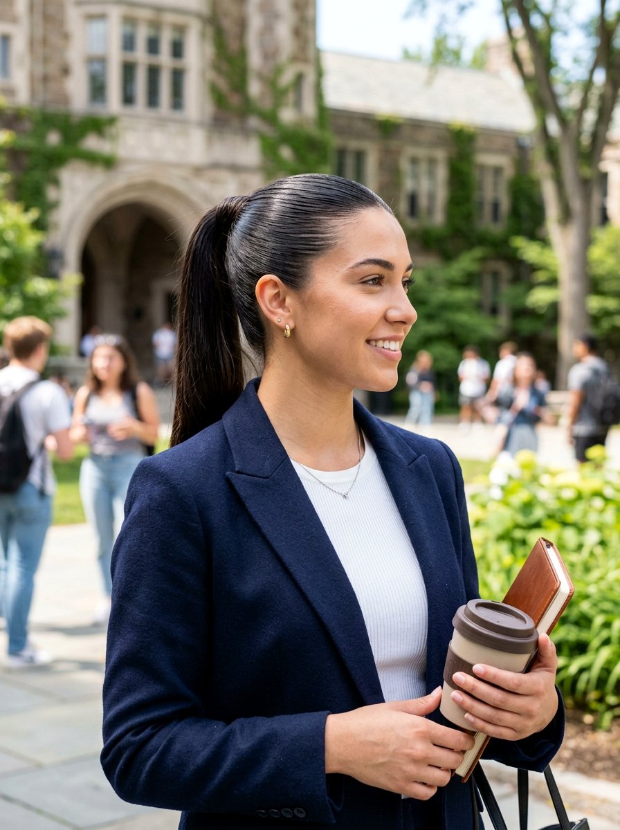 Slick Back Ponytail With Hair Wrap - 20 college girls slick ponytail hairstyle - 20 college girls slick ponytail hairstyle