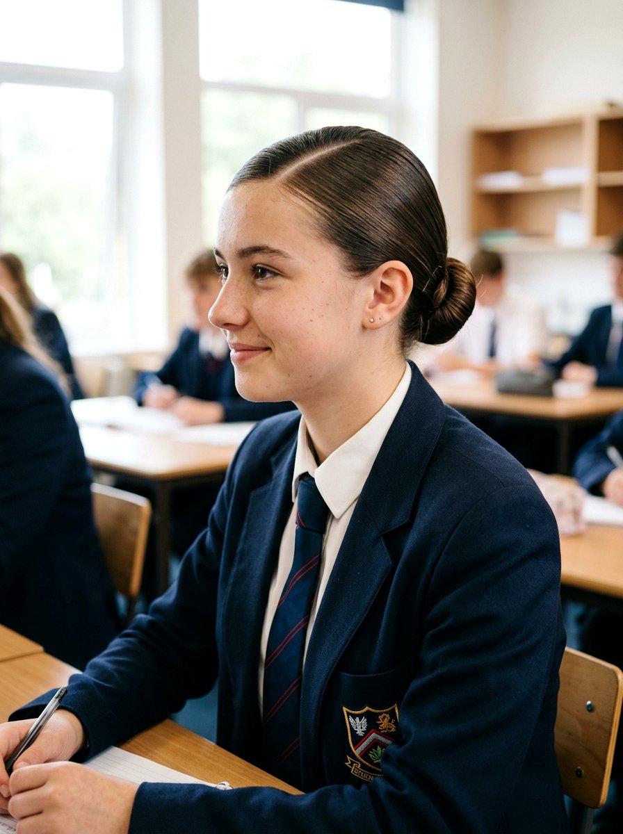 Slick Back Side Part Bun - 20 school slick back bun hairstyle - 20 school slick back bun hairstyle