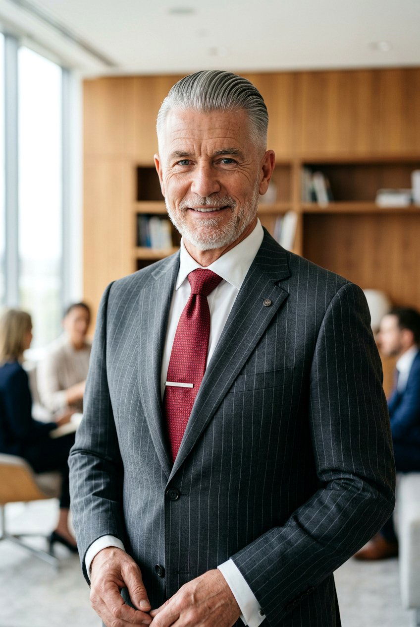 Slick Back Taper - 20 comb over for older men - 20 comb over for older men