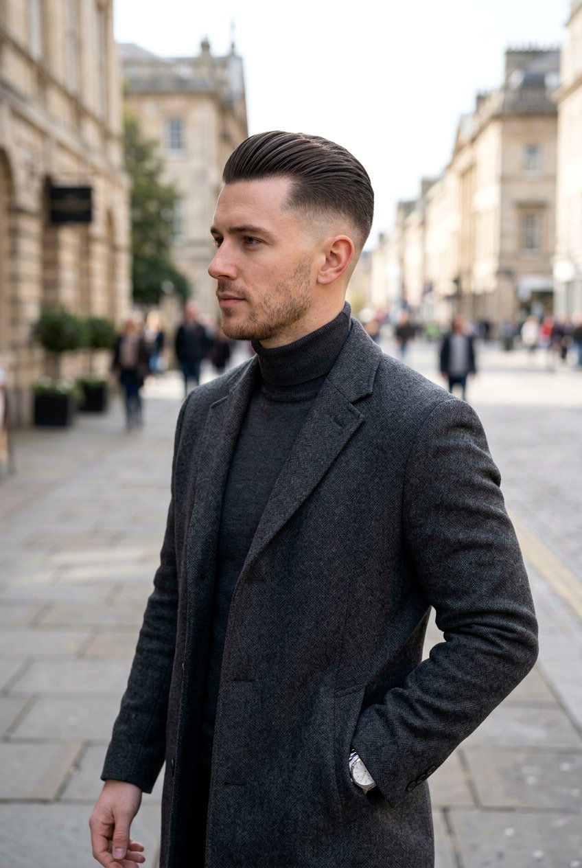 Slick Back Undercut - 20 mens haircut for round face - 20 men’s haircut for round face