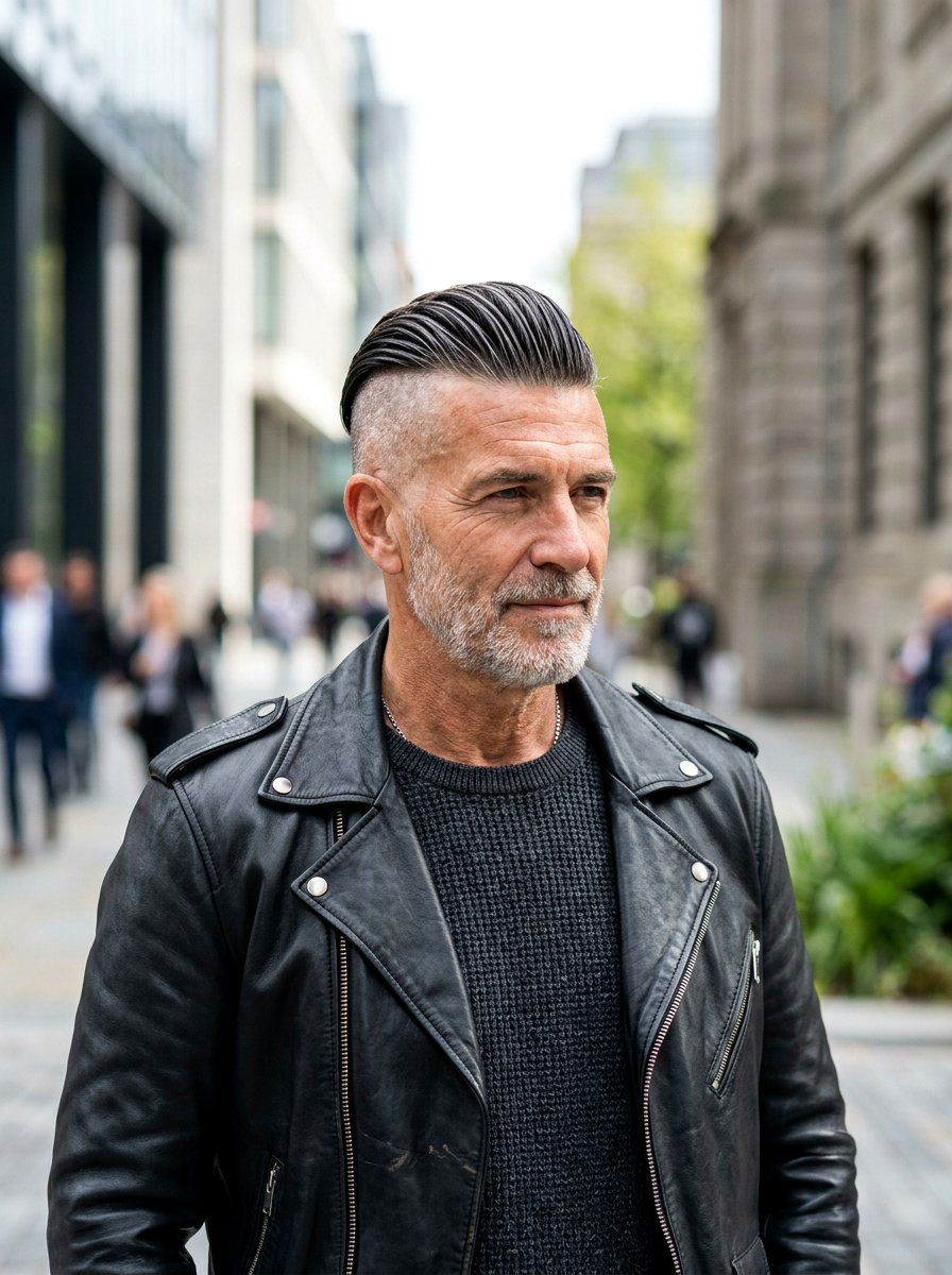 Slick Back Undercut - 20 neat short haircut for older men - 20 neat short haircut for older men