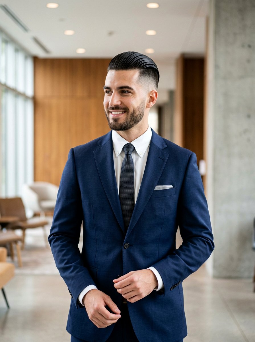 Slick Back Undercut - 20 undercut for thick straight hair men - 20 undercut for thick straight hair men