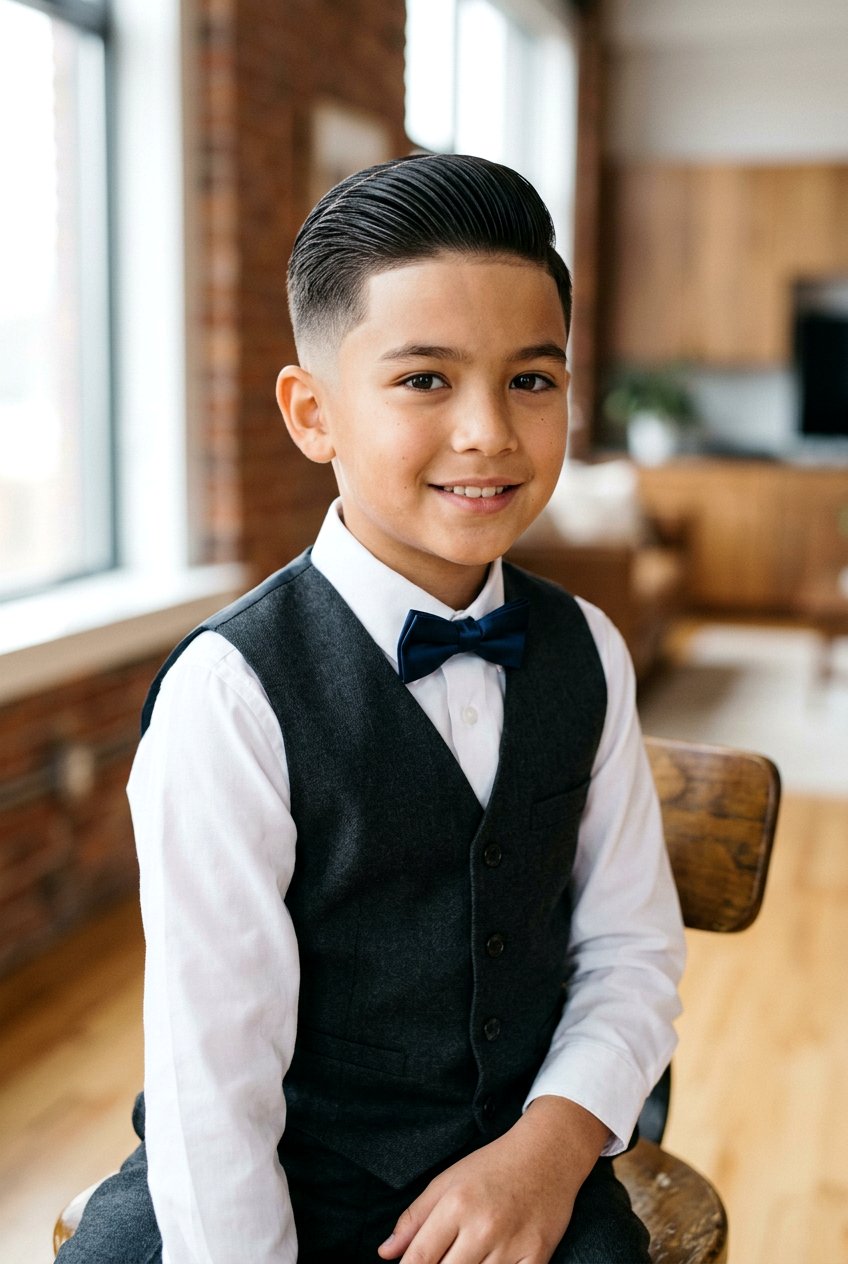 Slick Back With Mid Taper Fade - 20 boys haircut with mid taper fade - 20 boys haircut with mid taper fade