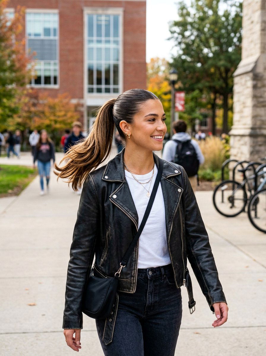 Slick Ponytail With Layered Ends - 20 college girls slick ponytail hairstyle - 20 college girls slick ponytail hairstyle