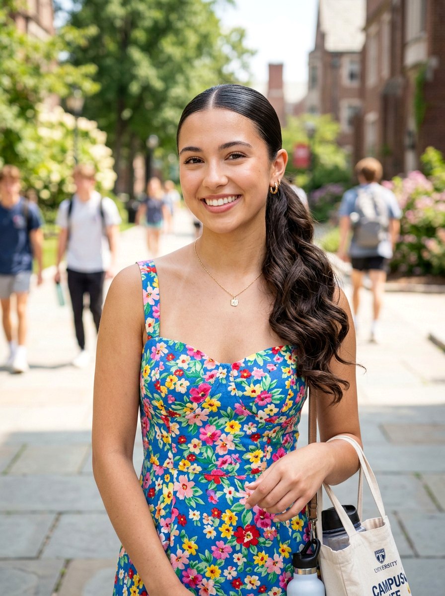 Slick Side Ponytail With Waves - 20 college girls slick ponytail hairstyle - 20 college girls slick ponytail hairstyle