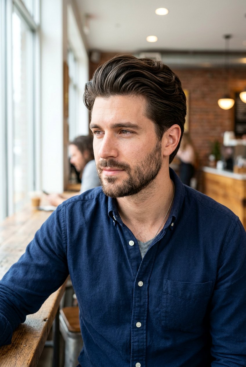 Slick back flow for thick hair - 20 mens haircut for thick straight hair - 20 men’s haircut for thick straight hair