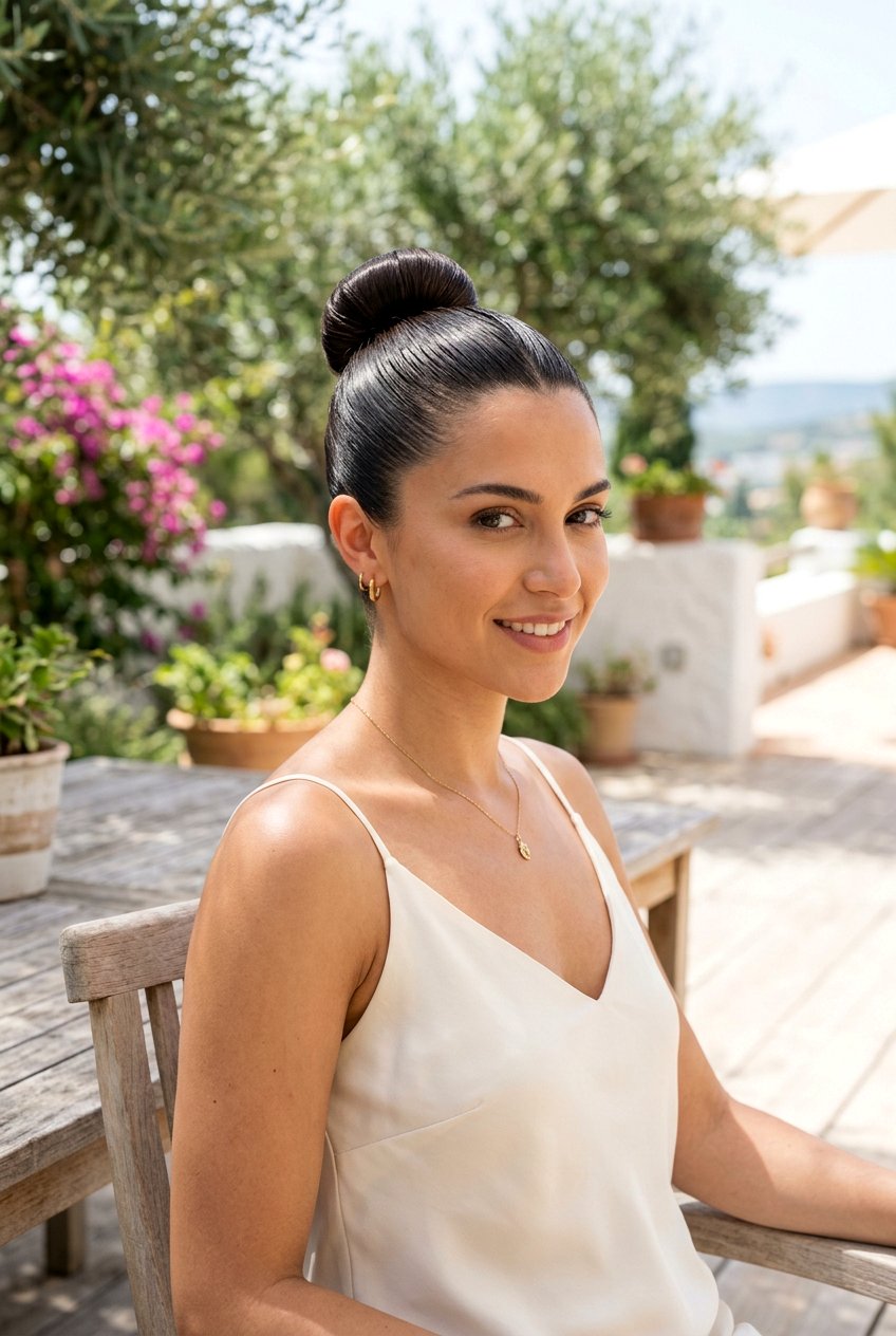 Slick back high bun - 20 frizz proof bun for humid weather - 20 frizz proof bun for humid weather