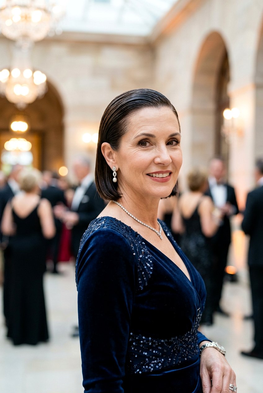 Slicked Back Bob - 20 old money bob for mature women - 20 old money bob for mature women