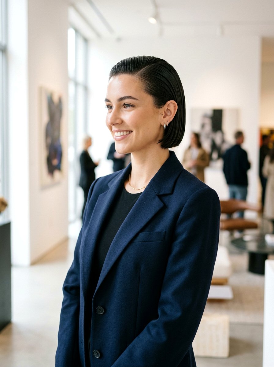 Slicked Back Bob - 20 easy hairstyle for humid weather - 20 easy hairstyle for humid weather