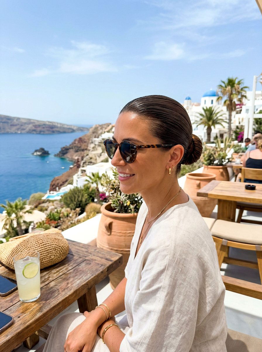 Slicked Back Bun Vacation Hair - 20 vacation hair ideas for women - 20 vacation hair ideas for women