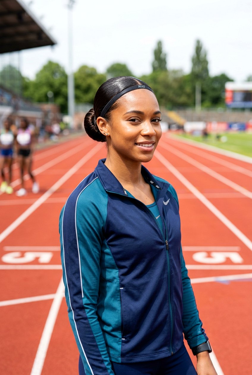 Slicked Back Bun With Sporty Headband - 20 headband bun hairstyle - 20 headband bun hairstyle